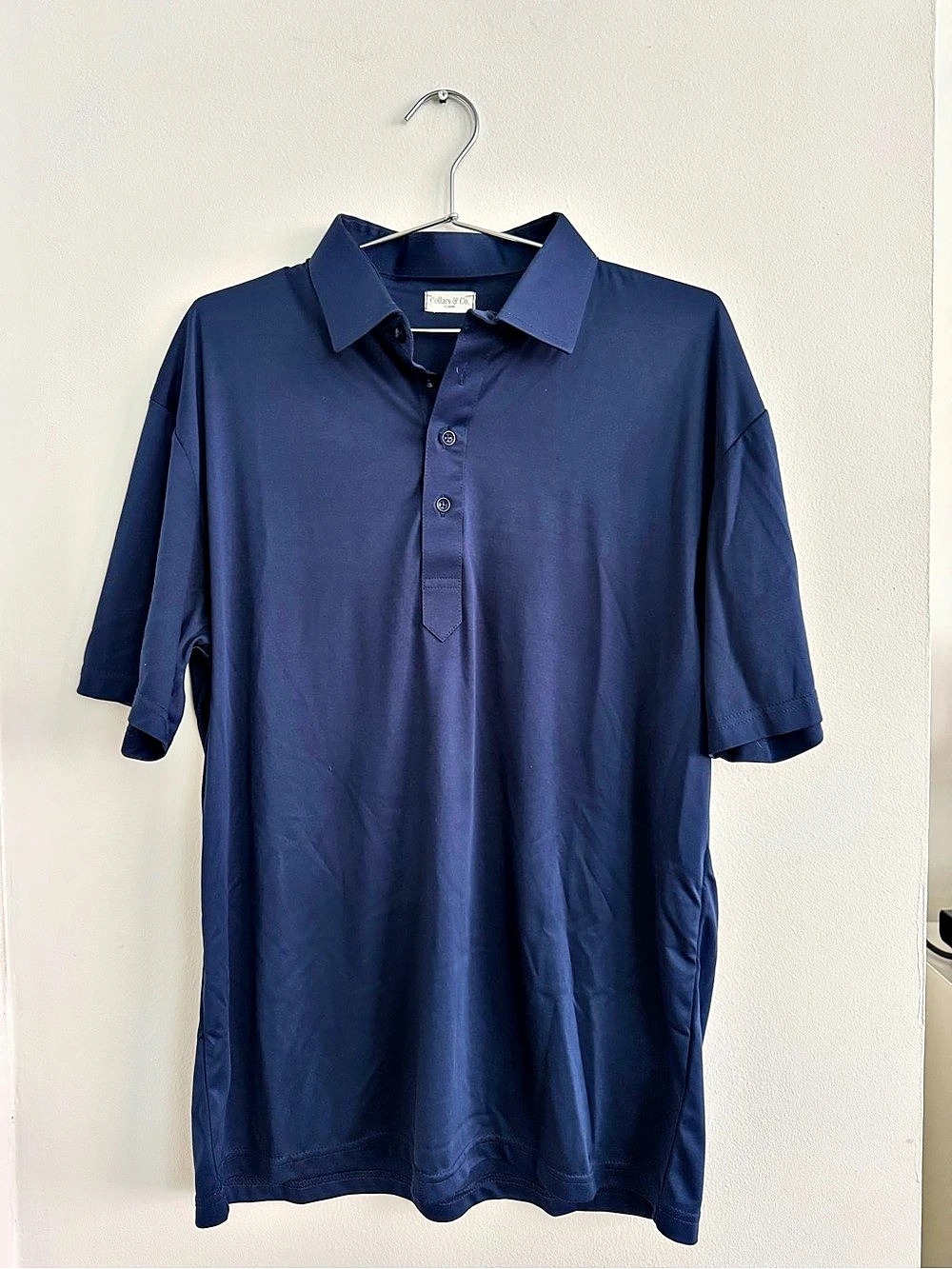Collars & Co. Original Dress Collar Polo. Men's Blue Polo